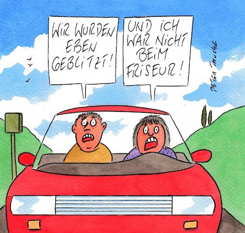 Cartoon: geblitzt (medium) by Peter Thulke tagged blitzer,frauen,blitzer,frauen