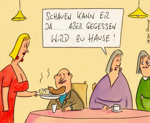 Cartoon: gegessen (medium) by Peter Thulke tagged essen,frauen,männer,ehe,beziehung,frau,mann,partnerschaft,liebe,ehe,ehepaar,partner,fremdgehen,seitensprung,ehebruch,restaurant,gastronomie,essen,mittagessen,service,kellnerin,ober,nahrung,ernährung,eifersucht,treue,hausfrau,küche,koch,köchin,hausmannskost,mutter,sohn