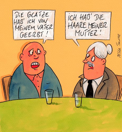 Cartoon: glatze (medium) by Peter Thulke tagged haare,haare