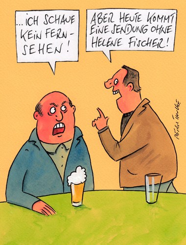 Cartoon: helene (medium) by Peter Thulke tagged helene,fischer,fernsehen,helene,fischer,fernsehen