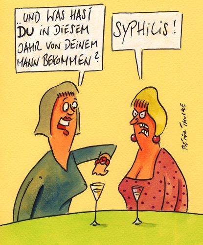 Cartoon: syphilis (medium) by Peter Thulke tagged syphilis,geschlechtskrankheiten,ehe,weihnachten,syphilis,geschlechtskrankheiten,ehe,weihnachten