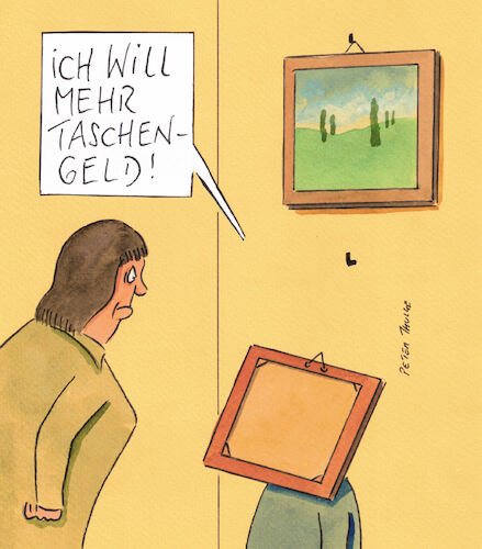 Cartoon: taschengeld (medium) by Peter Thulke tagged klima,klima