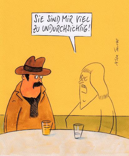 Cartoon: undurchsichtig (medium) by Peter Thulke tagged unddurchsichtig,bar,unddurchsichtig,bar