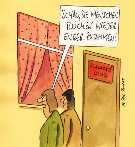 Cartoon: zusammen (medium) by Peter Thulke tagged swinger,swinger