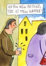 Cartoon: bettler (small) by Peter Thulke tagged kaffee