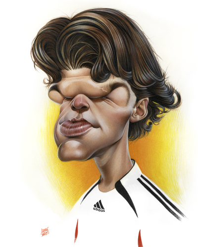 Cartoon: Michael Ballack (medium) by achille tagged ballack,karikatur,michael ballack,karikaturen,sport,fußball,fussball,michael,ballack