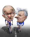 Cartoon: Greenspan e Trichet (small) by achille tagged greenspan trichet