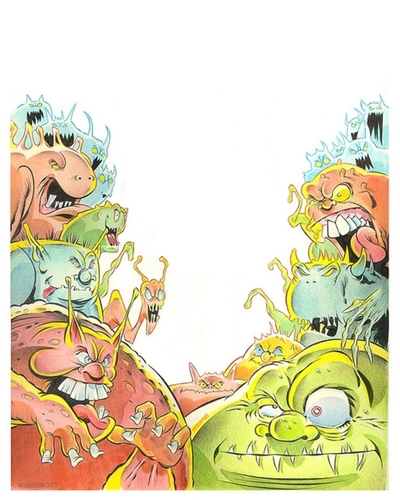 Cartoon: Monsters (medium) by Cartoons and Illustrations by Jim McDermott tagged monsters,scary,creatures,horror
