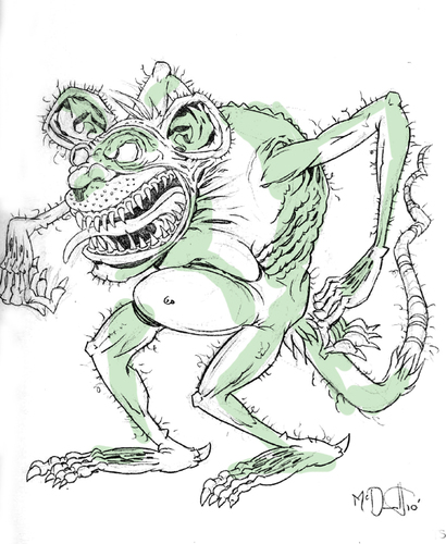 Cartoon: Rat Thing (medium) by Cartoons and Illustrations by Jim McDermott tagged rat,scary,animals,monster,horror