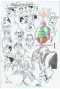 Cartoon: Ink Sketch Page (small) by Cartoons and Illustrations by Jim McDermott tagged faces sketchbook tv cartoons