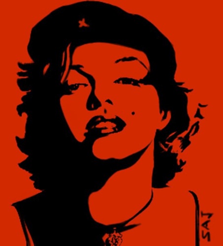 Cartoon: Marilyn Guevara (medium) by sanjuan tagged che,guevara,marilyn,monroe,cuba