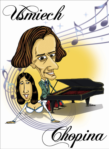 Cartoon: George Sand and Frederick Chopin (medium) by sebtahu4 tagged george,sand,frederick,chopin,smile