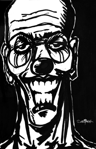 Cartoon: The Joker (medium) by sebtahu4 tagged dark,knight,joker