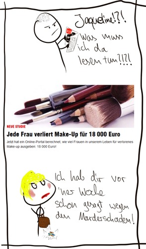 Cartoon: Make up verlieren (medium) by hartabersair tagged make,up,bild