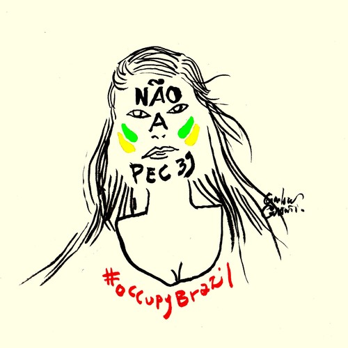 Cartoon: Occupy Brazil 02 (medium) by Political Comics tagged brazil,occupy,occupybrazil
