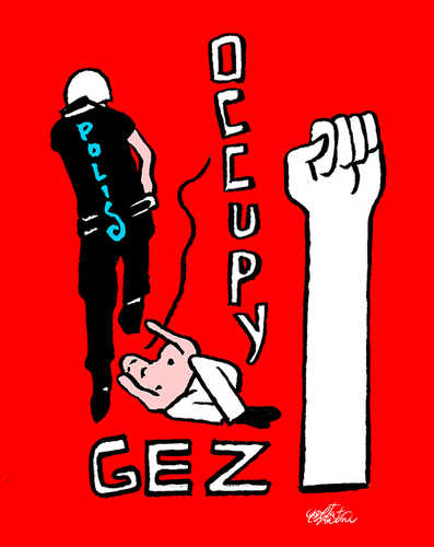 Cartoon: OccupyGezi 01 (medium) by Political Comics tagged occupygezi,direngezipark,taksim,istanbul