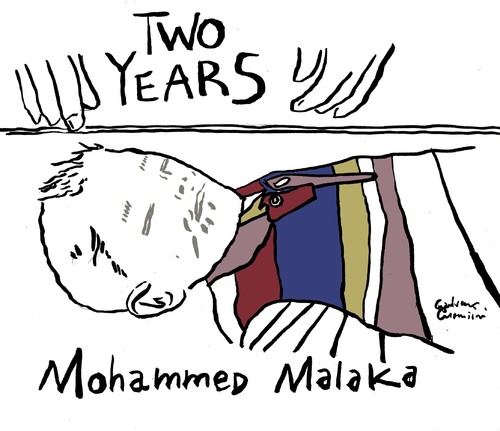 Cartoon: Two Years Mohammed Malaka (medium) by Political Comics tagged stop,bombing,gaza,mohammed,malaka,palestine,palestina