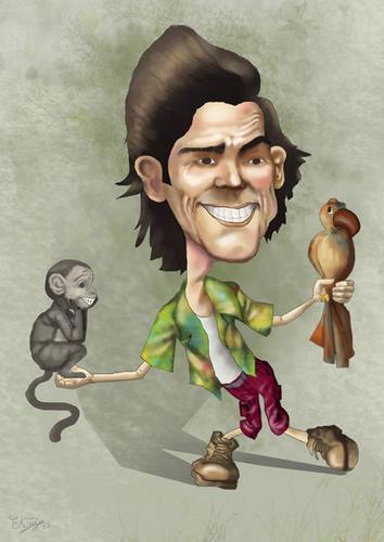 Cartoon: jim carrey (medium) by elidorkruja tagged carrey,jim