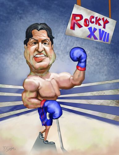 Cartoon: rocky balboa (medium) by elidorkruja tagged rocky,balboa