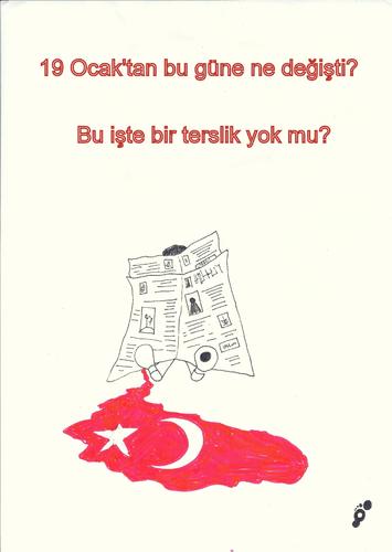 Cartoon: to Hrant Dink (medium) by adimizi tagged cizgi