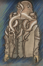 Cartoon: octopus man (small) by Suat Serkan Celmeli tagged octopus,man