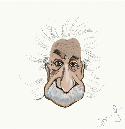 Cartoon: Einstein (medium) by duygu saracoglu tagged einstein