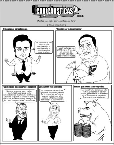 Cartoon: Caricausticas 11-04-2010 (medium) by Empapelador tagged chiapas,mexico
