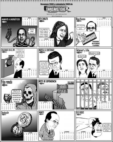 Cartoon: Caricausticas 28-diciembre-2008 (medium) by Empapelador tagged mexico,chiapas