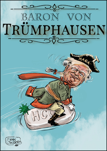 Cartoon: Baron von Trümphausen (medium) by jean gouders cartoons tagged trump,corona,usa,crisis,covid,19,hydroxychloroquine,trump,corona,usa,crisis,covid,19,hydroxychloroquine