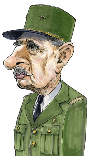 General Charles de Gaulle von jean gouders cartoons | Politik Cartoon