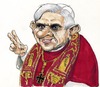 Cartoon: Pope Benedictus XVI (small) by jean gouders cartoons tagged pope,pabst,ratinger,benedict,xvi,jean,gouders