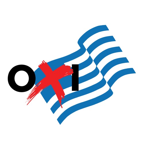 Cartoon: OXI (medium) by Alf Miron tagged griechenland,pleite,schulden,fahne,oxi,nein,euro,referendum,europa,grexit,troika,institutionen,eu,ezb,iwf,oligarchen,korruption