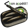 Cartoon: Bon Appetit! (small) by Alf Miron tagged bp gulf of mexico oil spill environment pollution petrol energy ocean water fish sardines