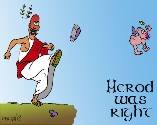 Cartoon: A great History lesson (medium) by mmon tagged herod,children,school,teachers