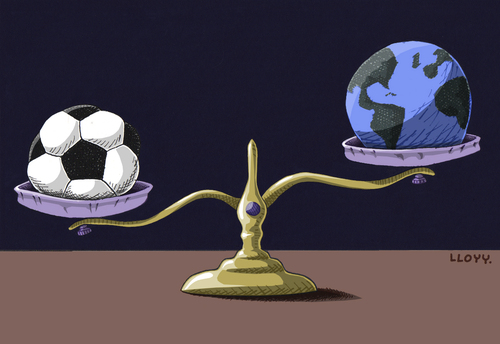 Cartoon: Balanza (medium) by lloyy tagged soccer,sport,world