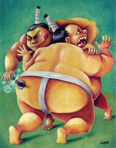 Cartoon: Sumo (medium) by lloyy tagged sport,deporte,humor,satira