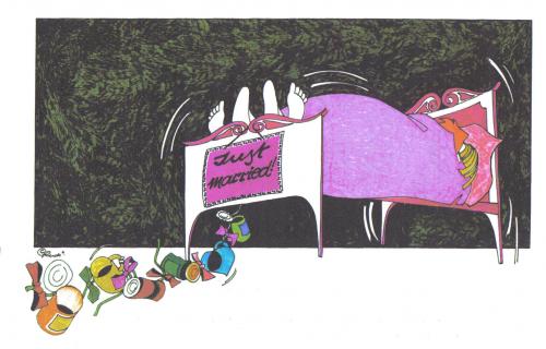Cartoon: frisch verheiratet (medium) by ruditoons tagged ehebett,
