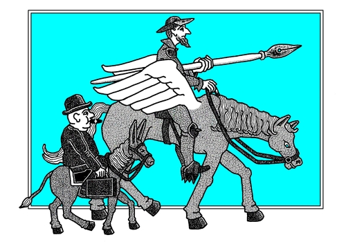 Cartoon: Don Quijote (medium) by srba tagged art,maecenas,quijote