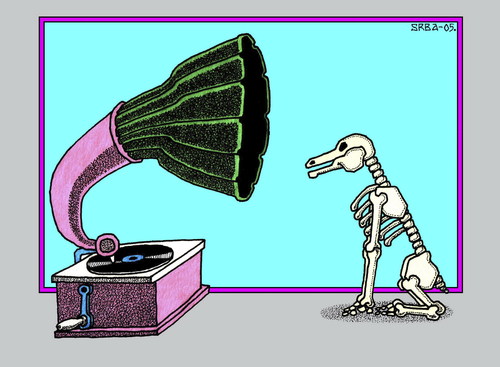 Cartoon: High Fidelity (medium) by srba tagged high,fidelity,dog,gramophone,loyalty