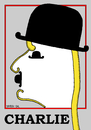 Cartoon: Charlie Chaplin (small) by srba tagged chaplin portrait caricature hats sticks