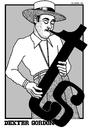 Cartoon: Dexter Gordon (small) by srba tagged musicians,jazz,saxophone,portraits,famous,people