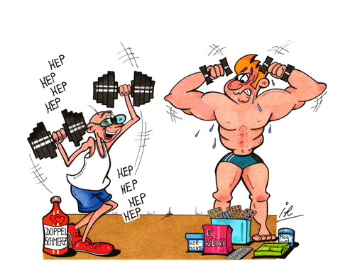 Cartoon: Fitness (medium) by irlcartoons tagged fitness,anabolika,hormone,training,ausdauertraining,muskeln,sport,bodybuilding,bizeps,muskelaufbau,aktiv,kraftsport,gesundheit,proteine,senioren,bewegung,fitness,anabolika,hormone,training,ausdauertraining,muskeln,sport,bodybuilding,bizeps,muskelaufbau,aktiv,kraftsport,gesundheit,proteine,senioren,bewegung