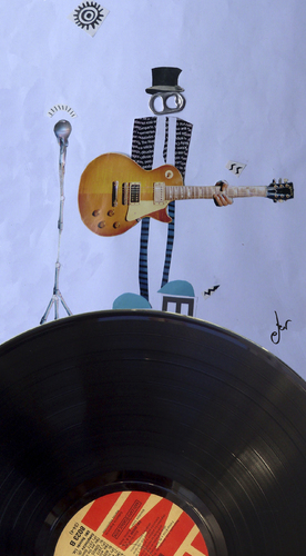 Cartoon: Guitarrista (medium) by german ferrero tagged guitar,guitarra,guitarrista,vinilo,vinyl,guitarist,ger