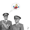 Cartoon: 1.1 Franco y Juan Carlos I (small) by german ferrero tagged franco,rey,spain,franquismo,transicion