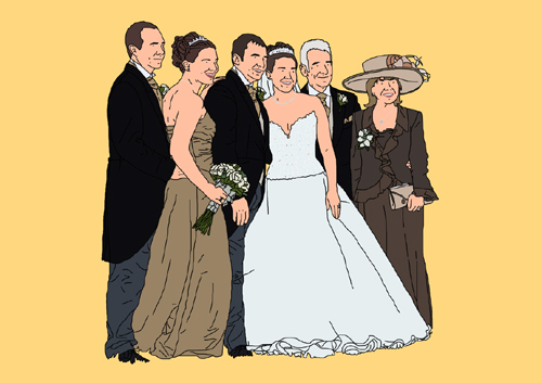 Cartoon: The Wedding Party (medium) by bernieblac tagged the,wedding,party