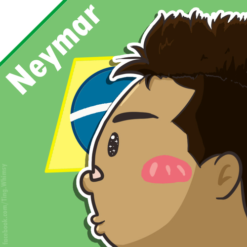 Cartoon: Neymar (medium) by TiNG tagged bra,neymar