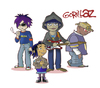 Cartoon: Gorillaz (small) by isacomics tagged isacomics,isa,comics,music,caricature