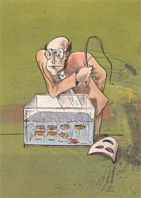 Cartoon: Taming (medium) by Mihail tagged taming,mask,aquarium