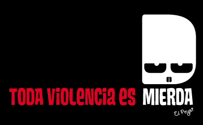 Cartoon: toda violencia es D mierda (medium) by ELPEYSI tagged luto,protesta,muerte,mierda