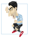 Cartoon: LUIS SUAREZ 4 GOLES (small) by ELPEYSI tagged luis,suarez,goles